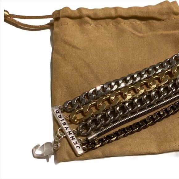 Jenny Bird Austin Cuff Link Bracelet Multi Metals - Picture 4 of 8